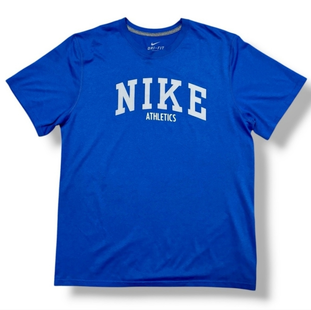 NIKE Dri-FIT Royal Blue Crew Neck Short Sleeve Shirt